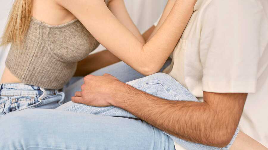 side-view-embraced-couple